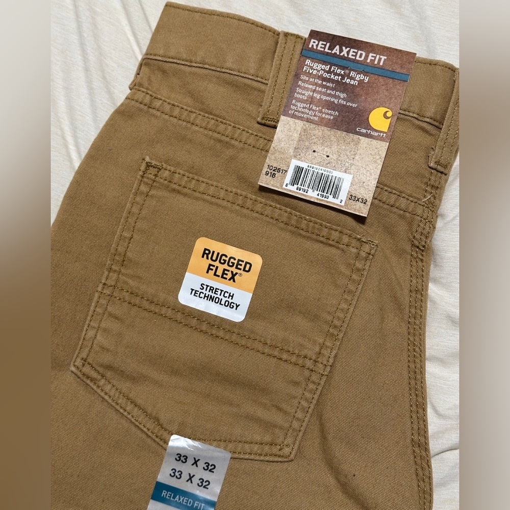 SOLD❌ men’s 33W 32L NWT Carhartt relaxed 5 pocket jeans